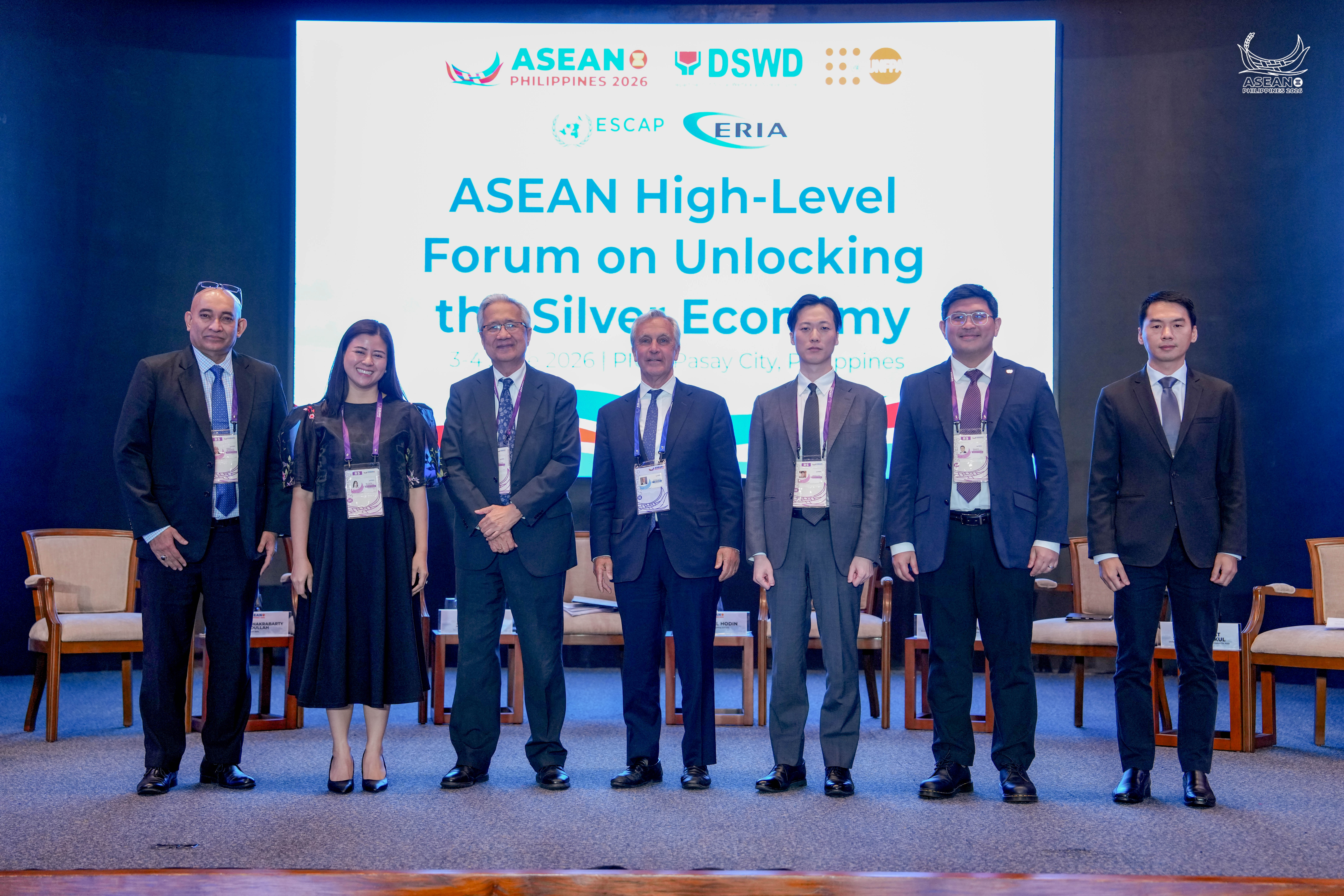 Shamir Chakrabarty with fellow Session 3 panellists at the ASEAN High-Level Forum on Unlocking the Silver Economy, Manila, June 2026. Photo: ASEAN Philippines 2026.